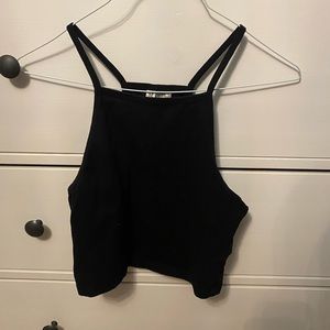 H&M crop tank top. Black. Fitted. Size M.
